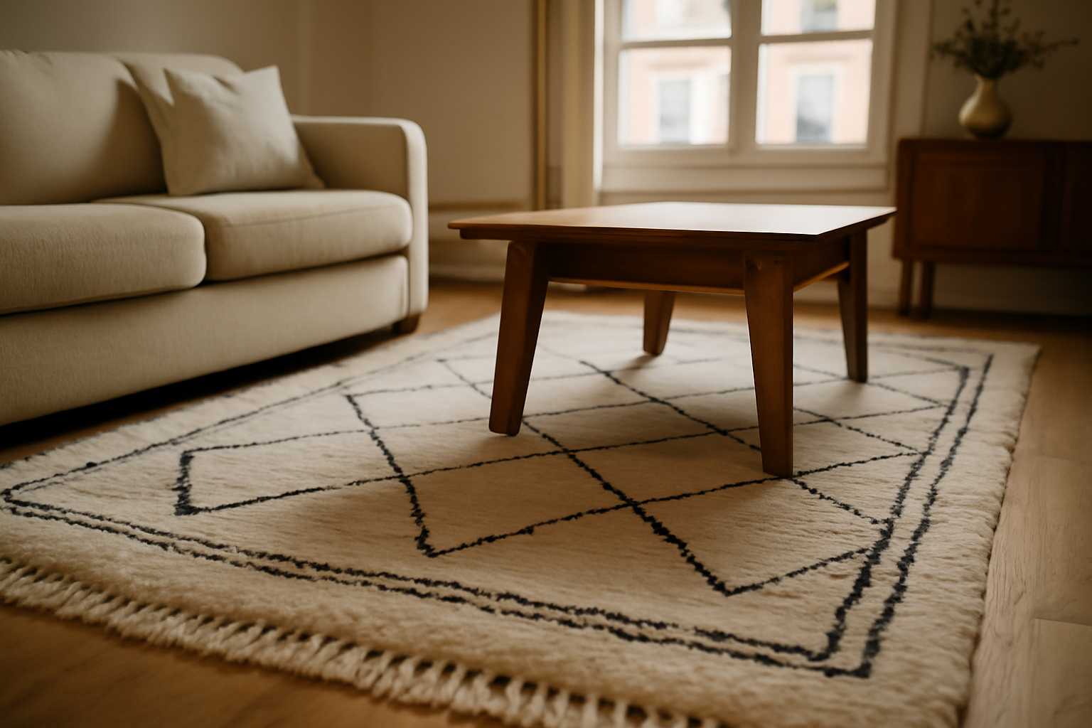 Tapis berbere blanc et noir : artisanat & prix