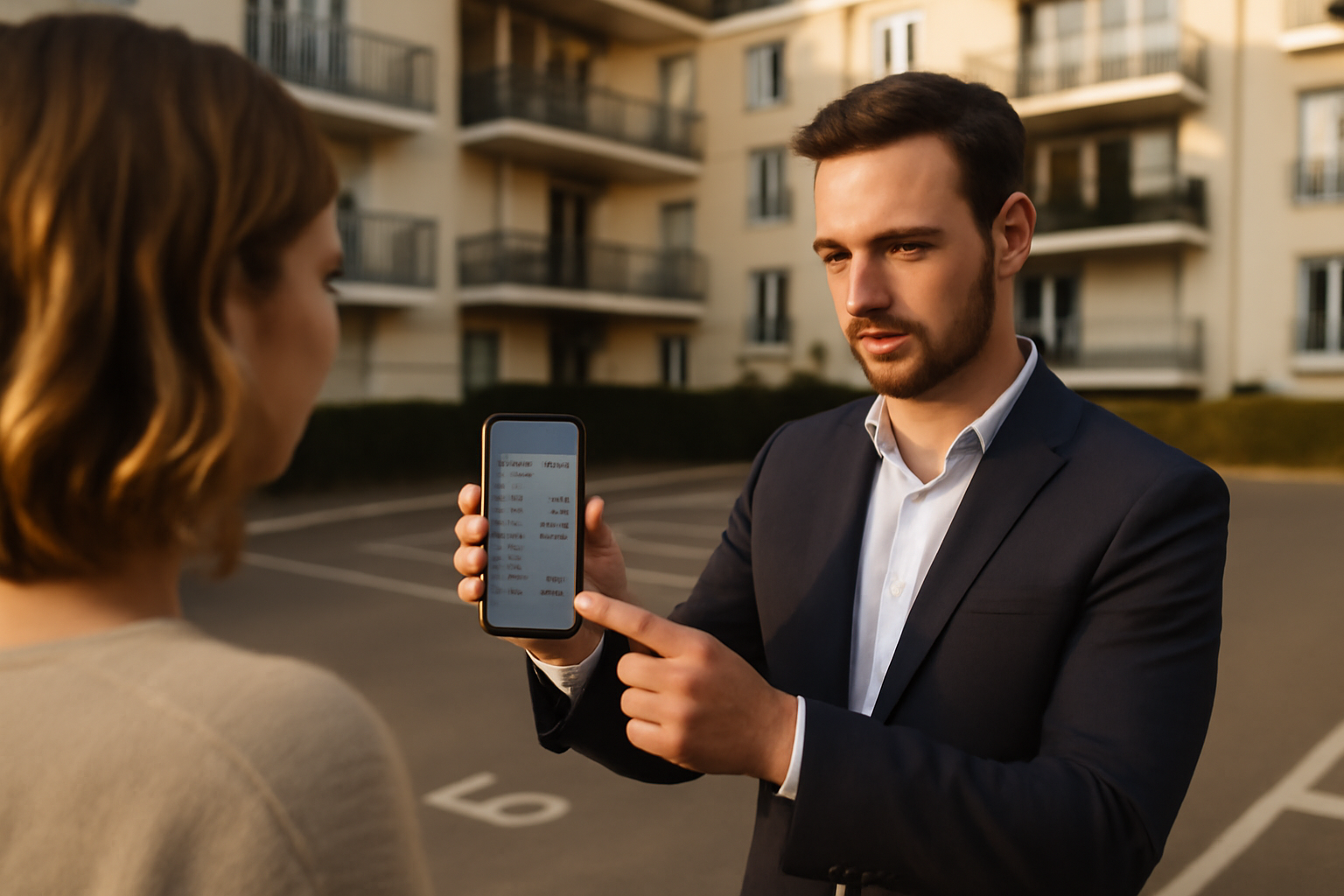 achat d une place de parking dans une copropriété française, vue d'un box et d'une place numérotée