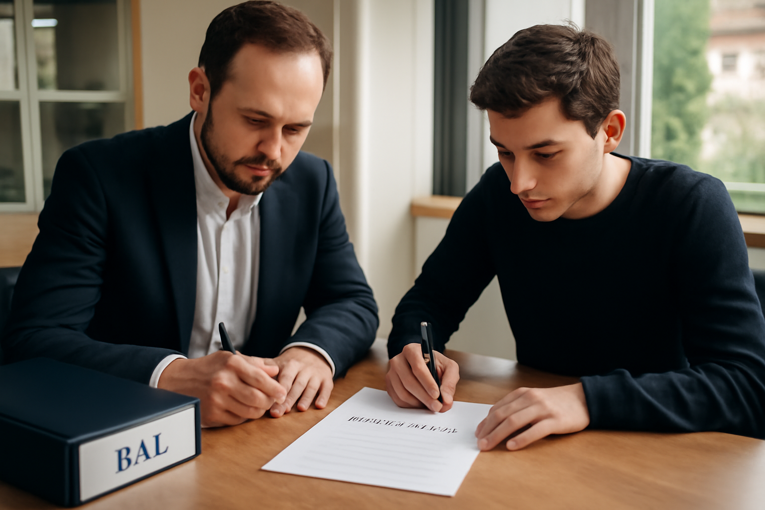 avenant de bail de location signé sur table en France