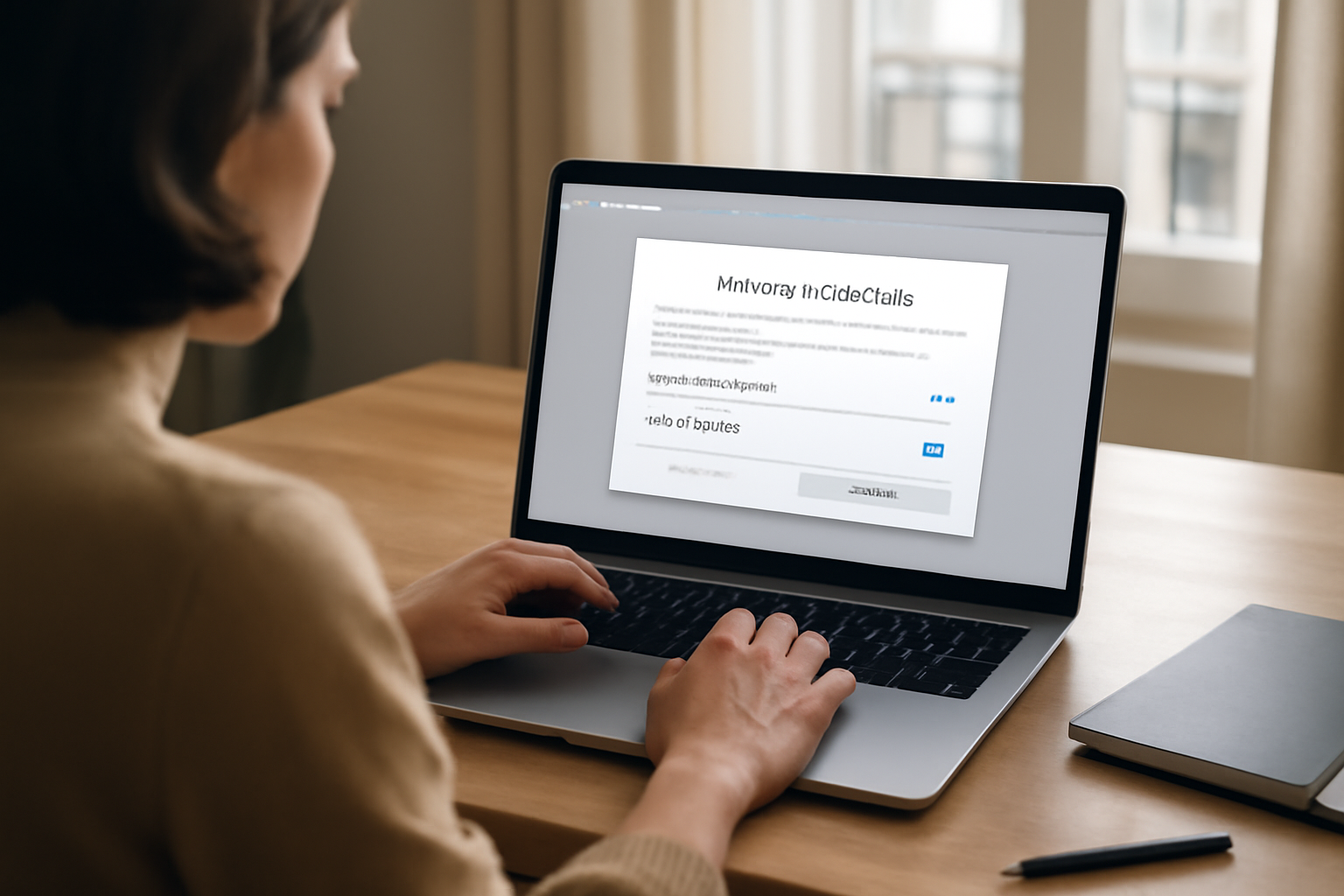 Personne consultant les réglages de confidentialité sur un ordinateur portable en France
