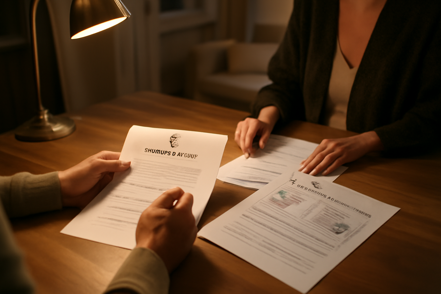 promesse de vente de maison : documents juridiques et diagnostics sur table