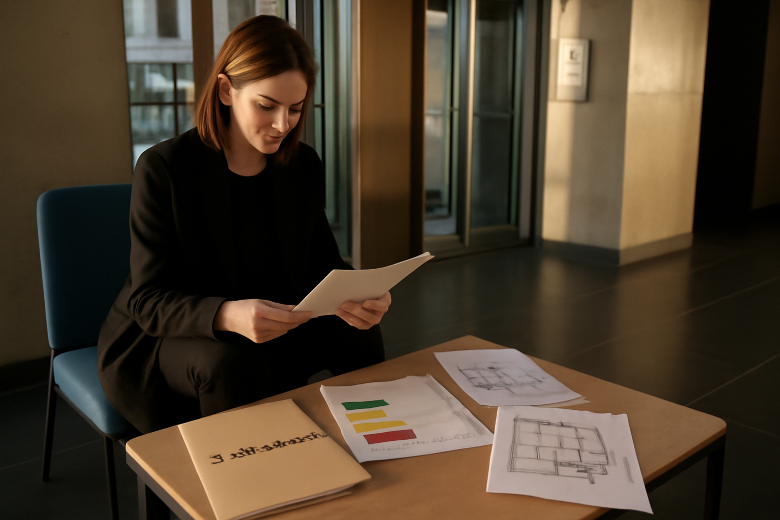 tours quartier : visite d’un appartement en copropriété, documents et diagnostics sur table