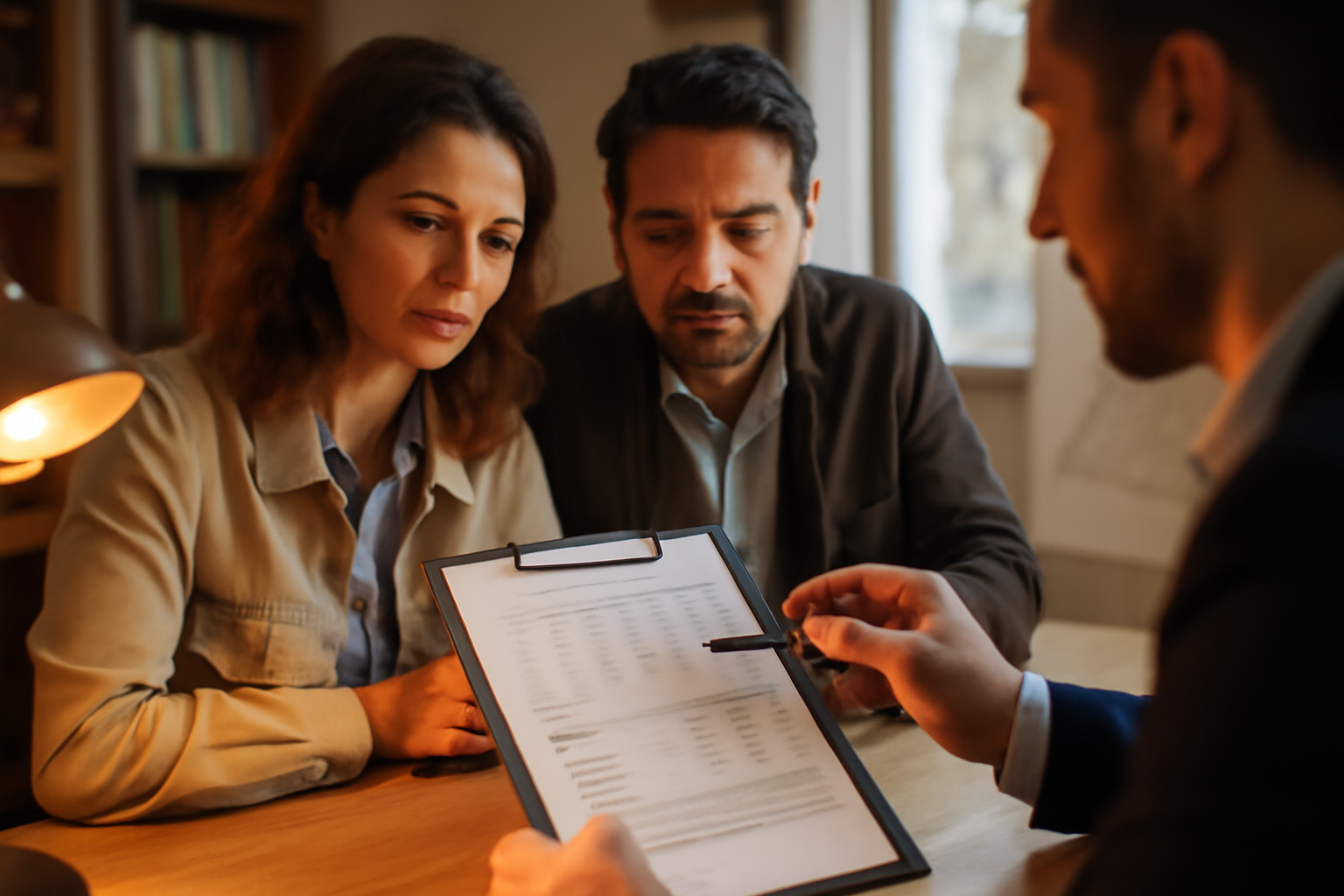 comment acheter une maison sans apport : rendez-vous avec un courtier et documents bancaires sur une table