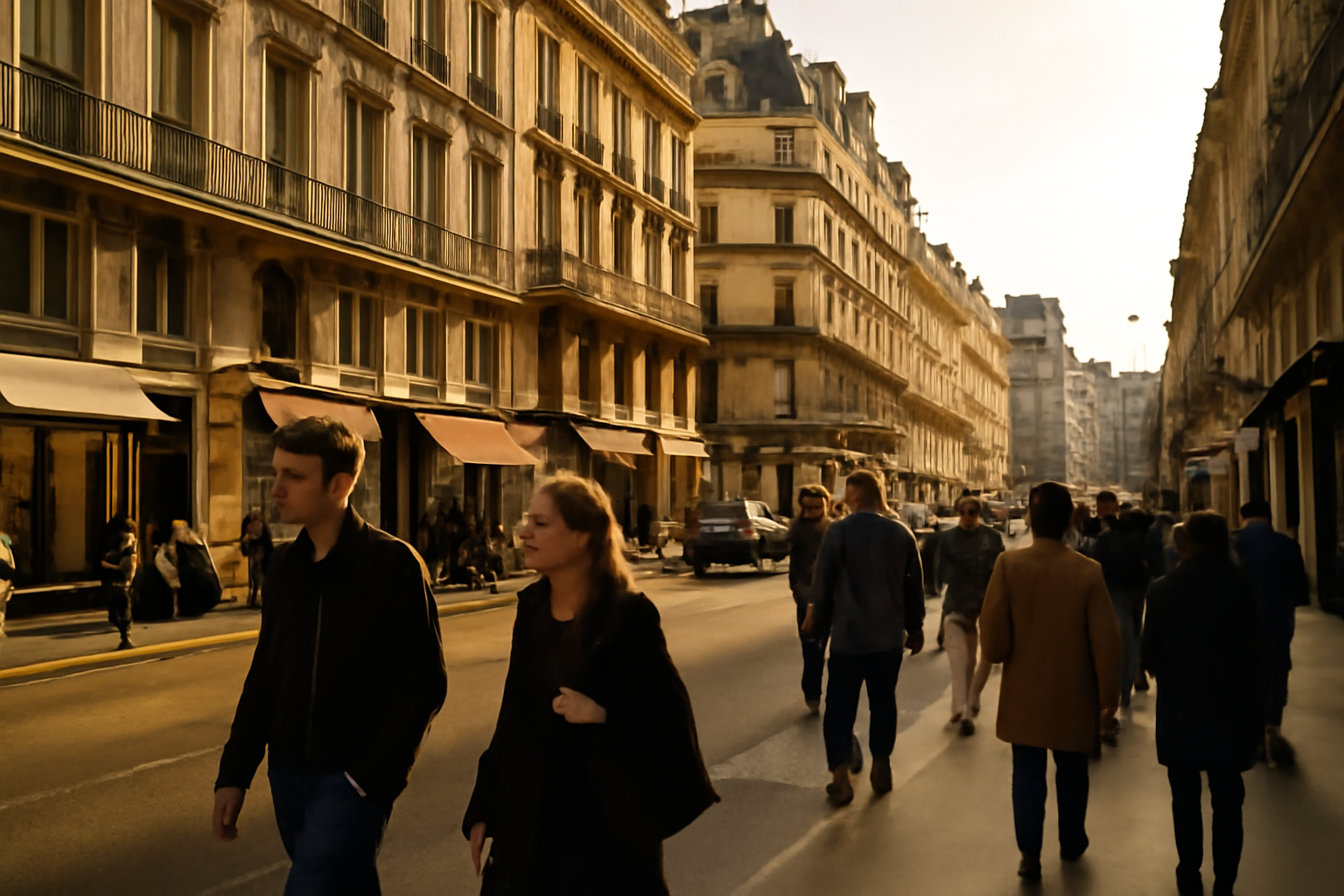 Façades haussmanniennes dans les rues de Paris, repères visuels des arrondissements de paris les plus riches