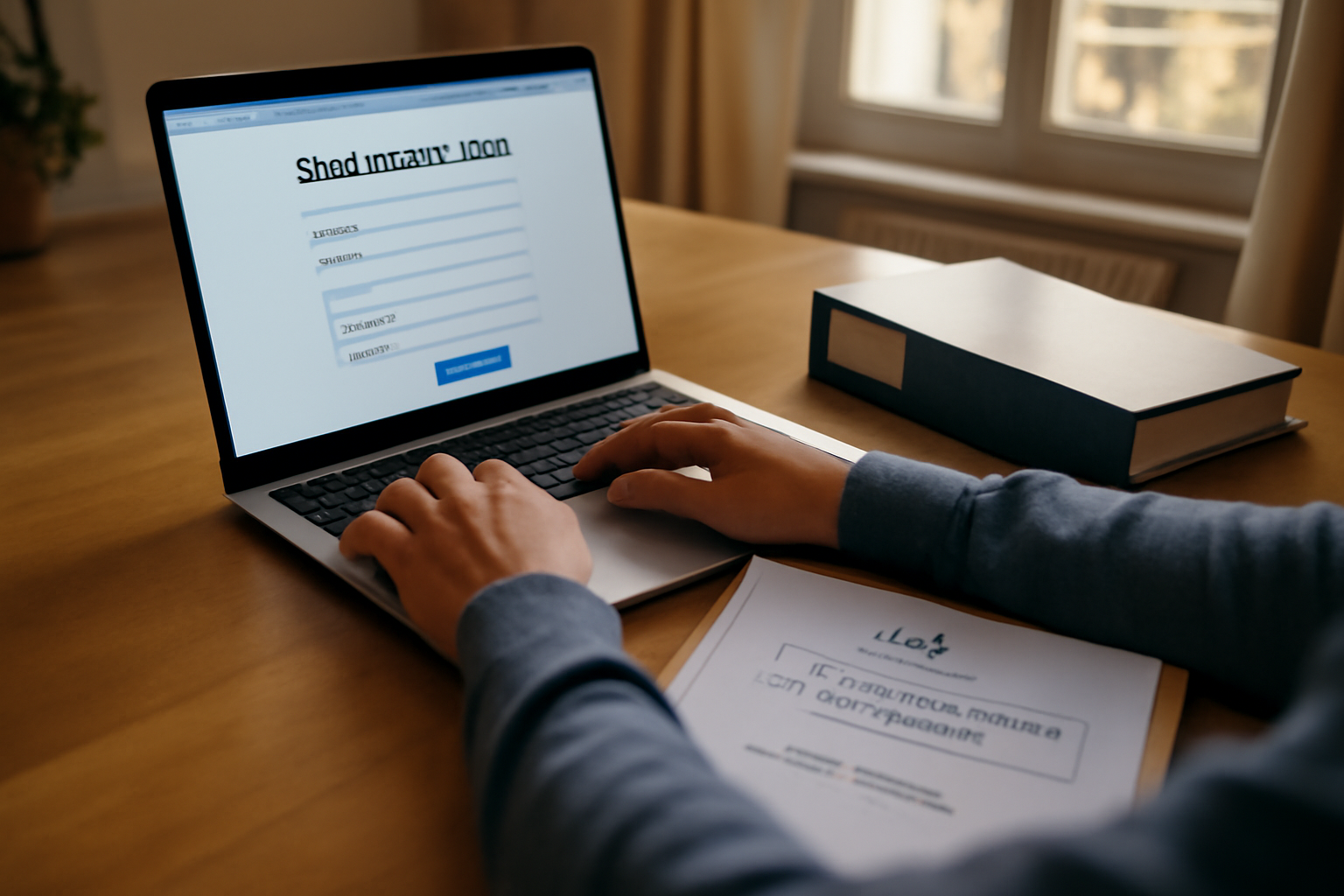 Déclaration Pinel 2e année sur ordinateur avec formulaires fiscaux et documents de location