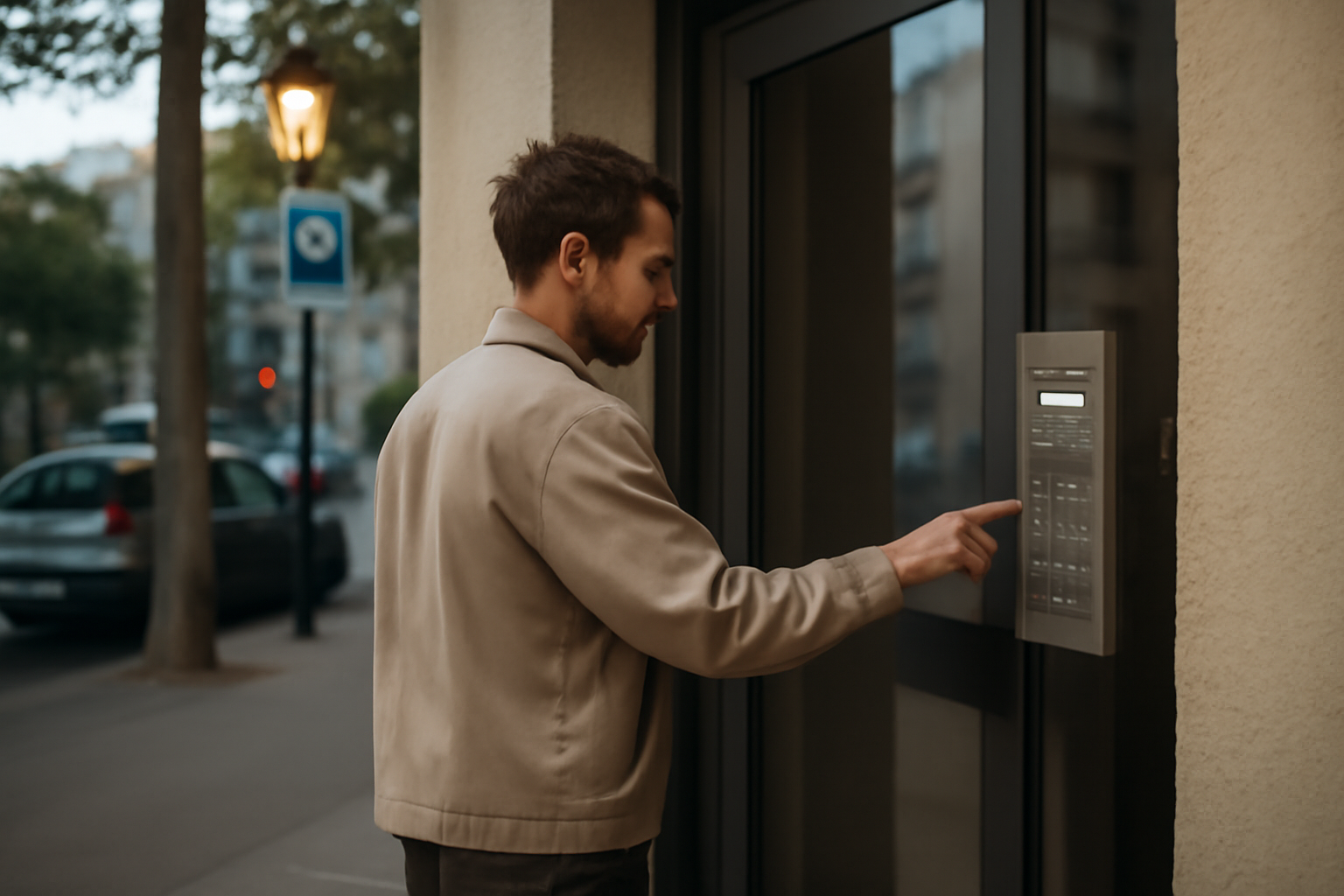 montpellier quartier chaud : inspection d’un hall d’immeuble avec éclairage et stationnement