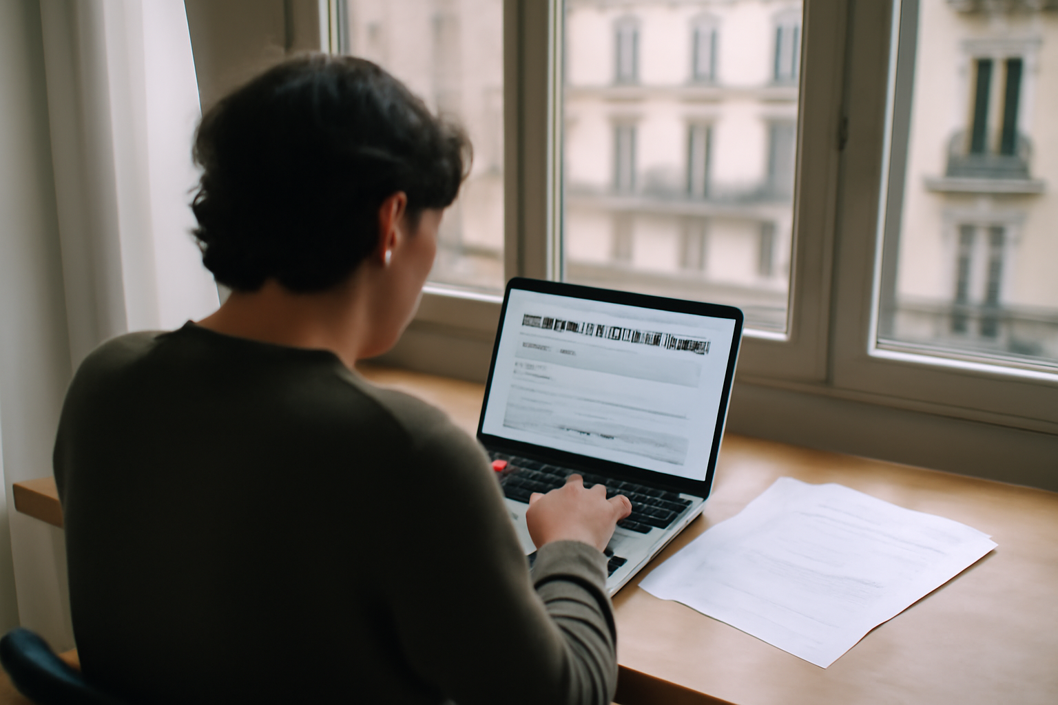 loc annonce sur écran ordinateur : consultation d’offres de logements sociaux à Paris