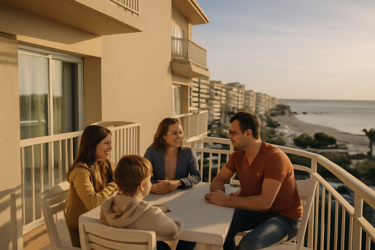 location vacances la baule escoublac : terrasse ensoleillée près de la plage à La Baule-Escoublac
