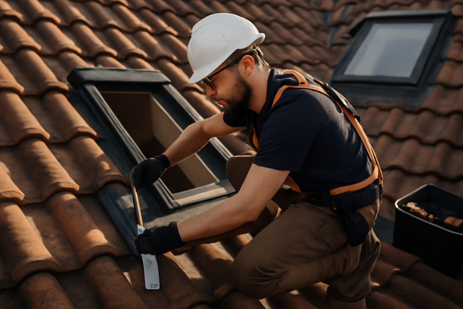 Remplacement velux dimensions : prise de mesures et contrôle du raccord de couverture sur une fenêtre de toit
