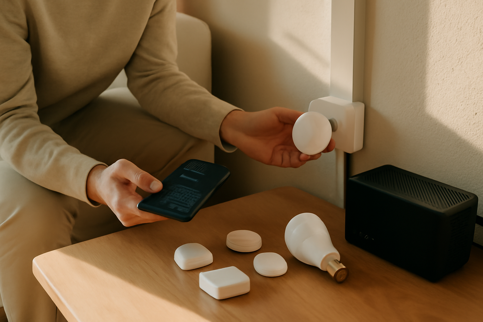 pont zigbee universel avis : pont Zigbee branché sur une box fibre, appareils Zigbee autour
