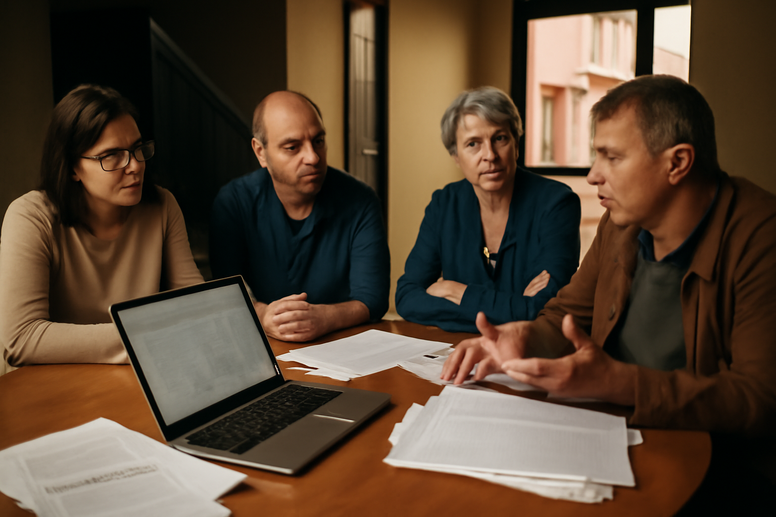 Syndic de copropriété : réunion du conseil syndical avec documents et procès-verbaux dans une copropriété française