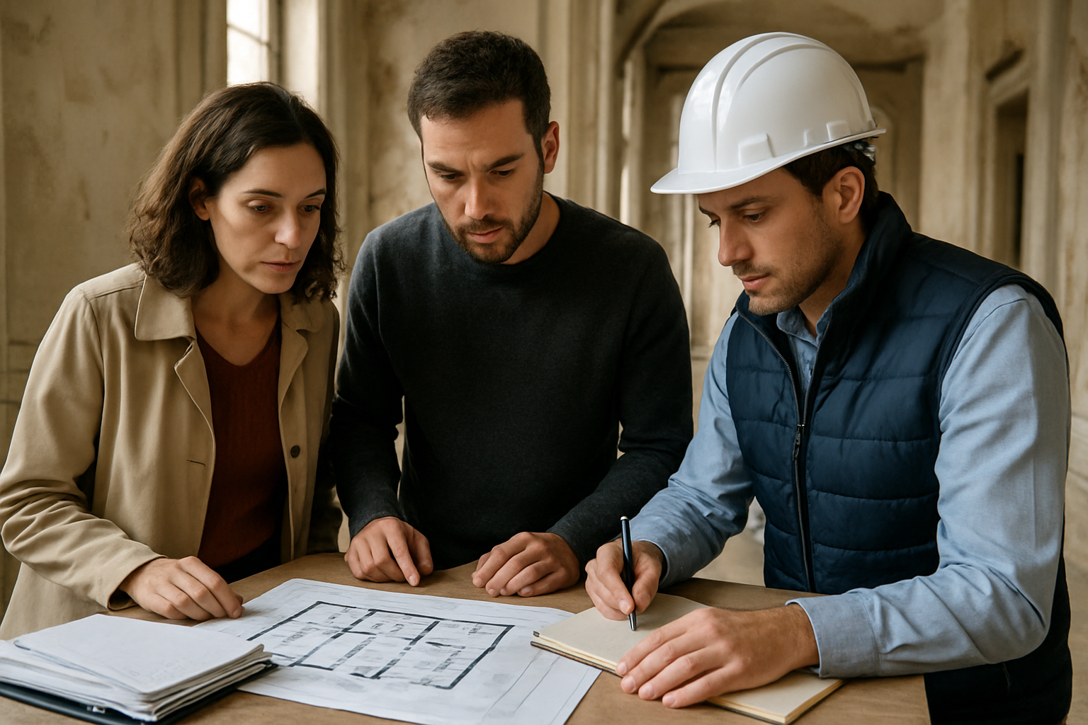 Audit de culture housing dans un logement en France avec plans, entretien et observations