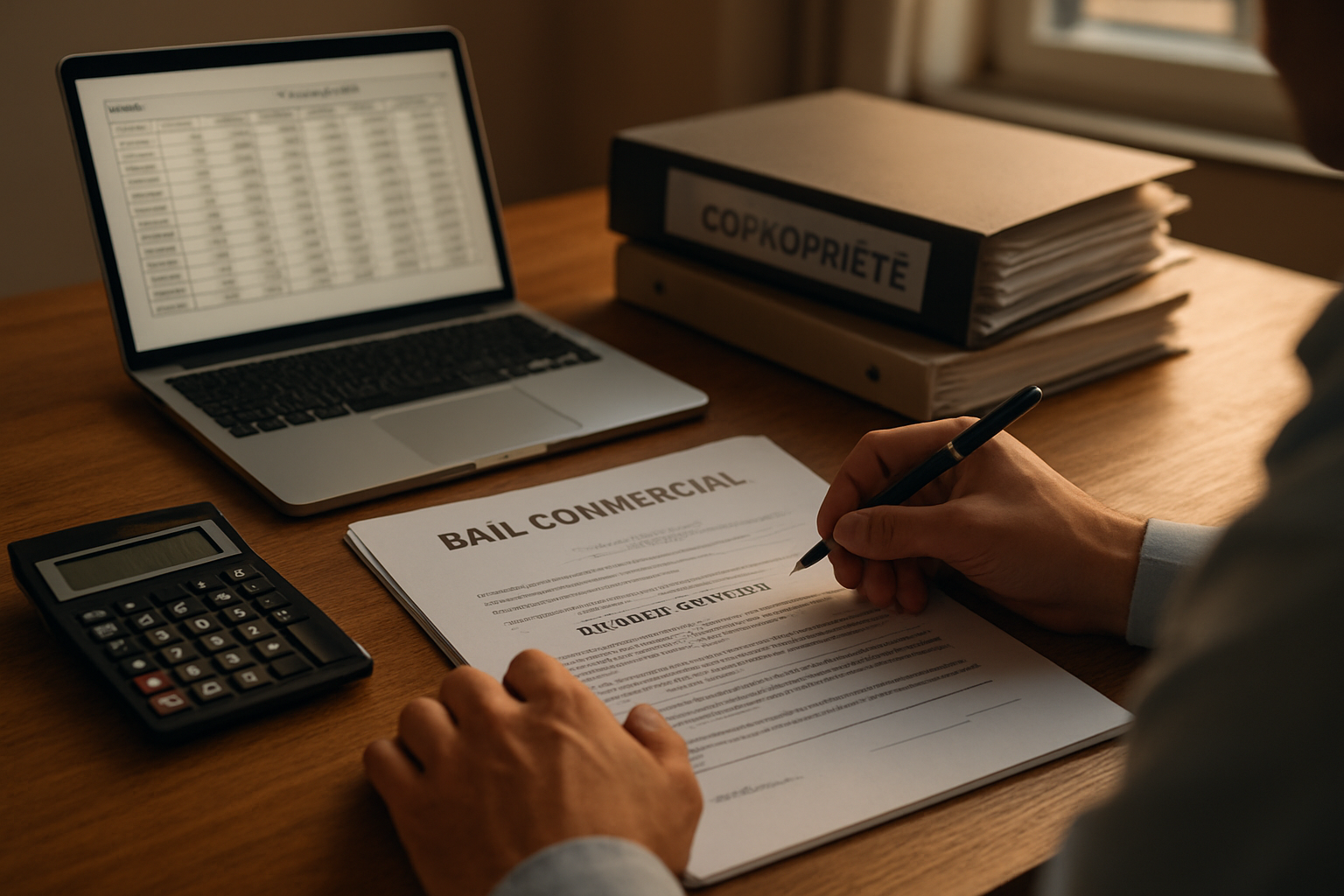 Comptage des trimestres et calcul d’indexation d’un loyer commercial sur un bureau en France, avec un bail et les tableaux INSEE