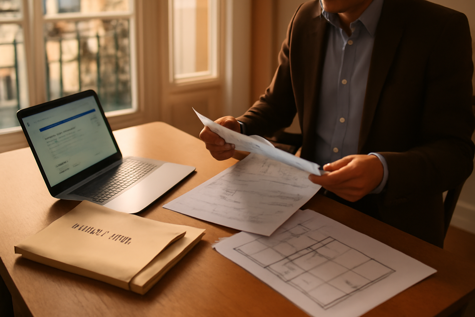 ma-gestion-renovation.fr bordeaux : dossier de rénovation avec devis et planning sur une table à Bordeaux